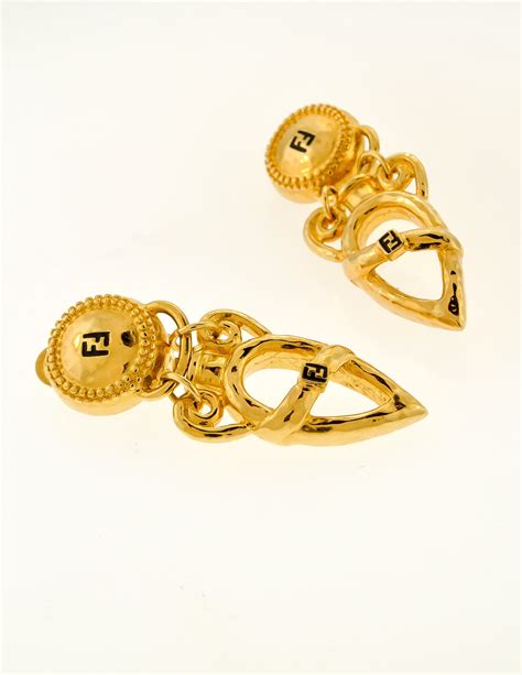 fendi earing|Fendi vintage earrings.